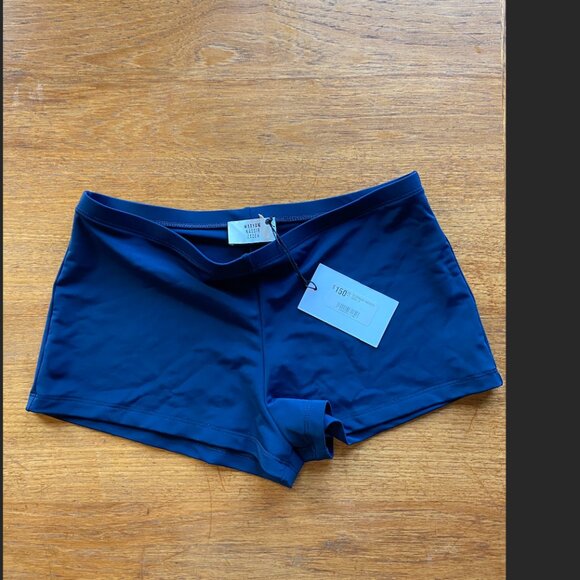 Maryam Nassir Zadeh ELDORADO SHORTS, NAVY 8 - Picture 3 of 4